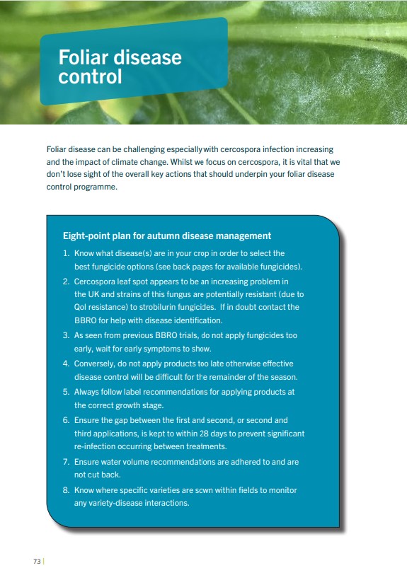 Foliar disease control