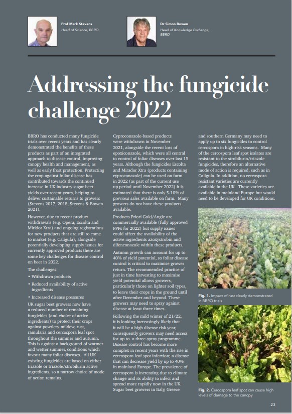 2022 May - Fungicide advice